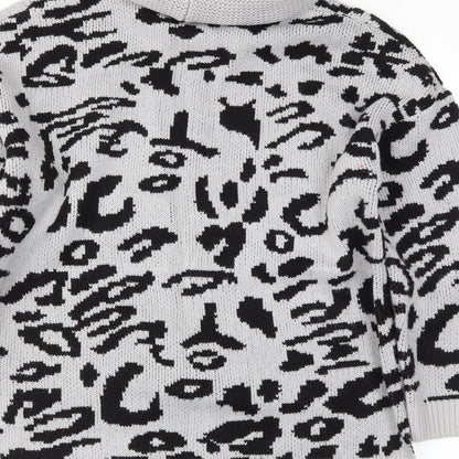 Preworn Womens Grey Animal Print  Pullover Jumper Size L