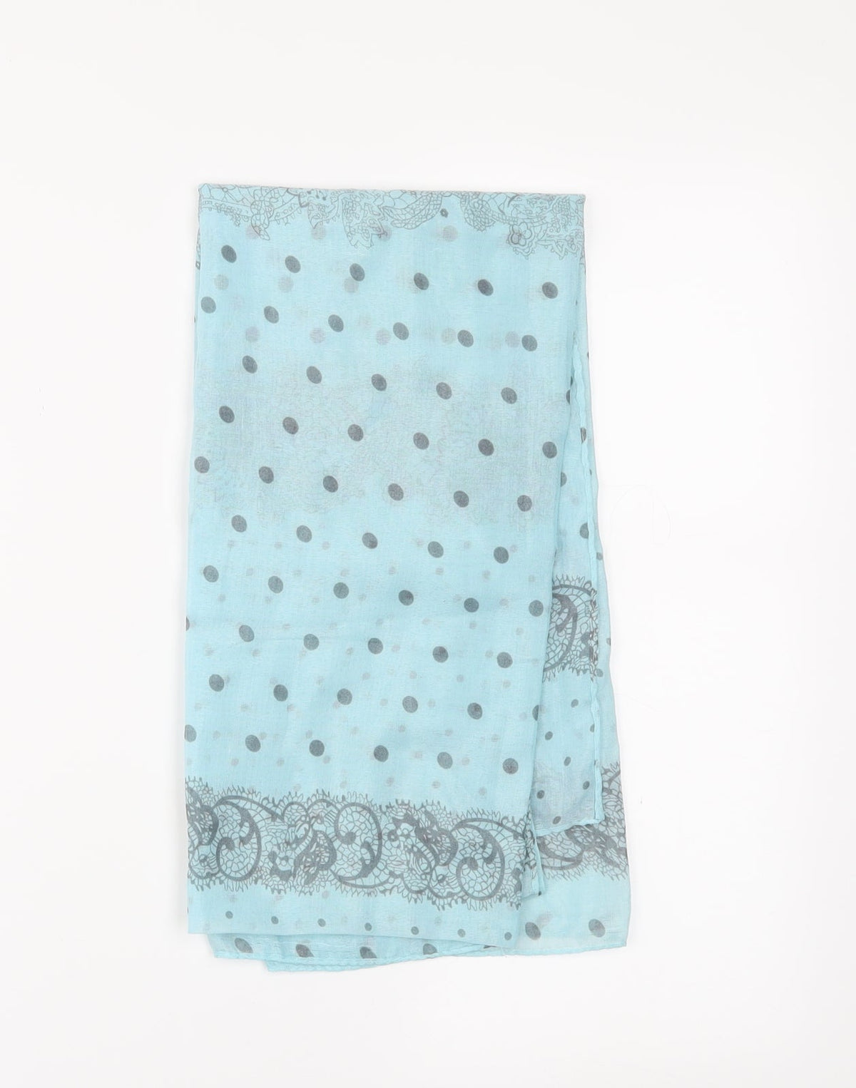 Preworn Womens Blue Polka Dot   Shawl/Wrap