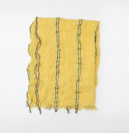 Preworn Womens Yellow Striped   Shawl/Wrap