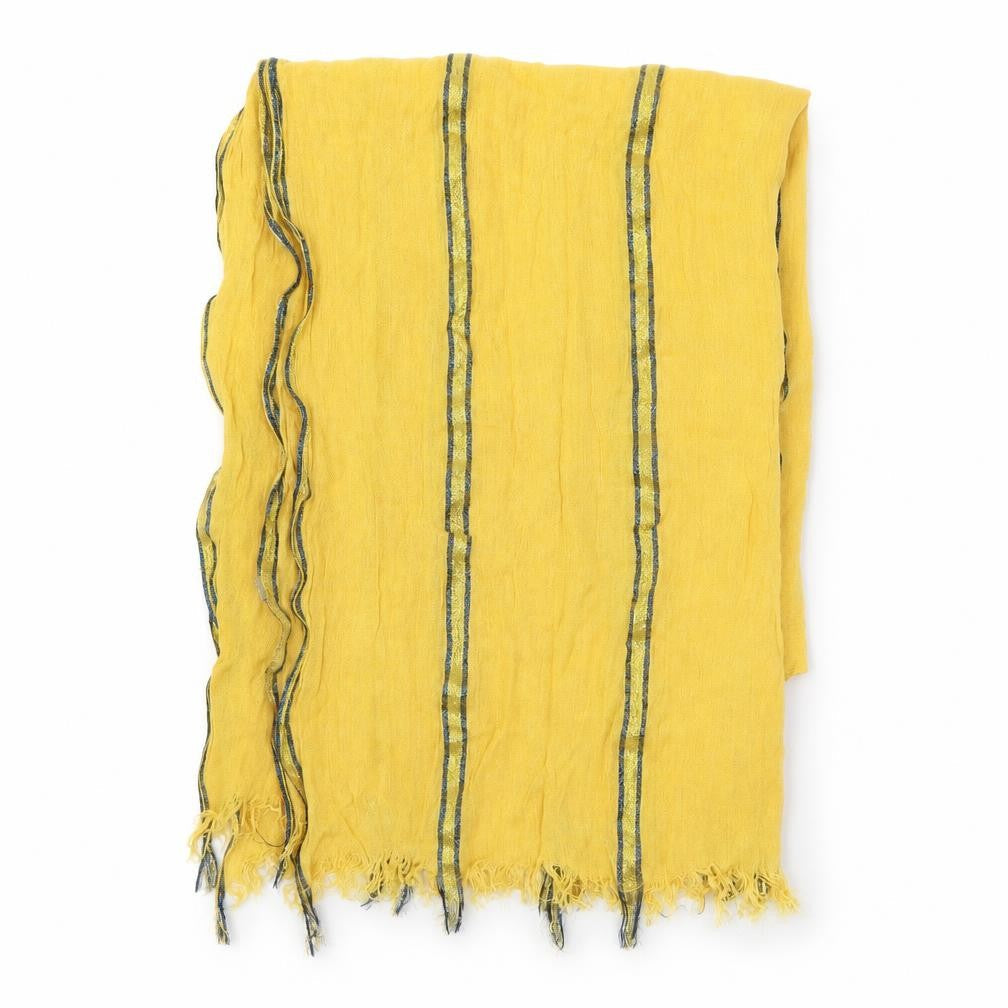 Preworn Womens Yellow Striped   Shawl/Wrap