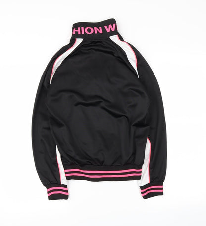 Fashion Girls Black   Varsity Jacket Jacket Size 14 Years
