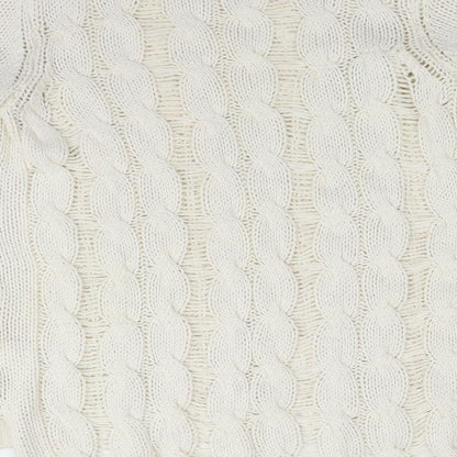 H&M Womens White  Knit Pullover Jumper Size S