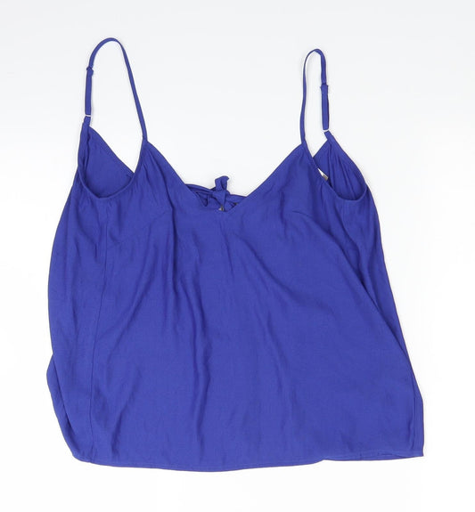 Womens UK Size 4 H&M Blue Basic Blouse