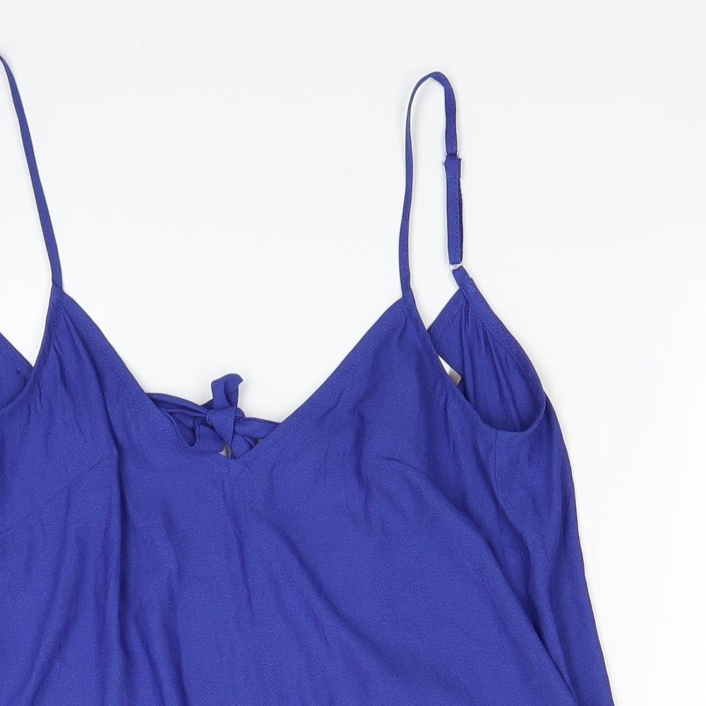 Womens UK Size 4 H&M Blue Basic Blouse