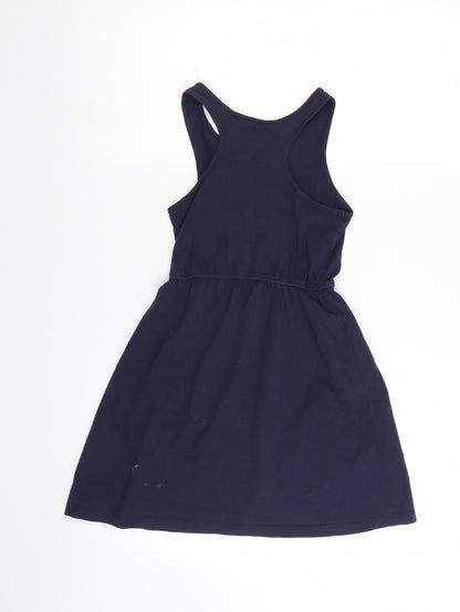 H&M Girls Blue   Fit & Flare  Size 7 Years  - cheer leader