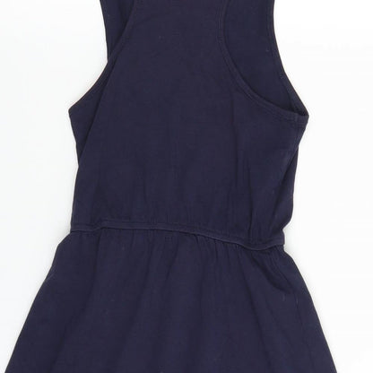 H&M Girls Blue   Fit & Flare  Size 7 Years  - cheer leader