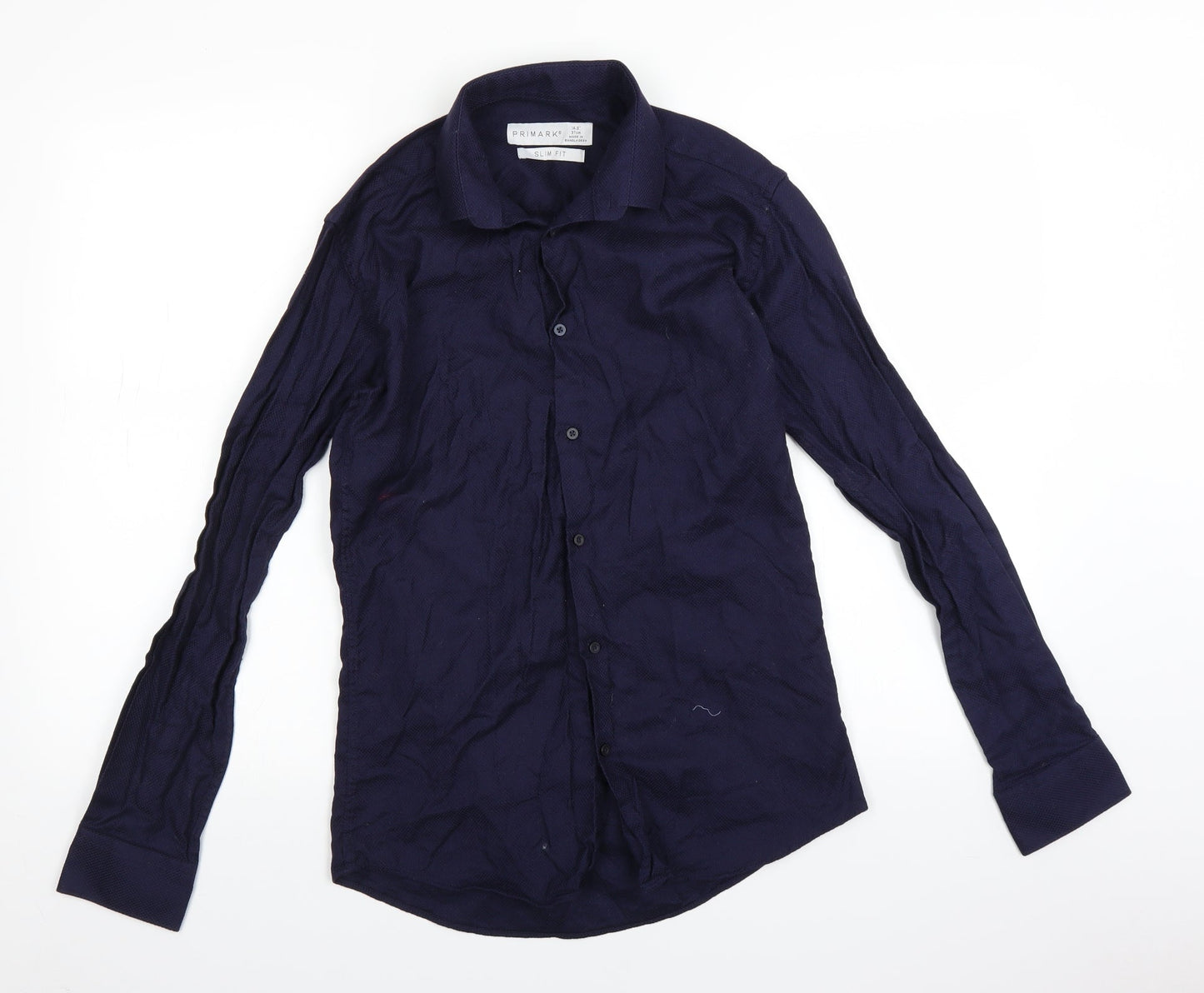 Primark Mens Blue    Button-Up Size 14.5