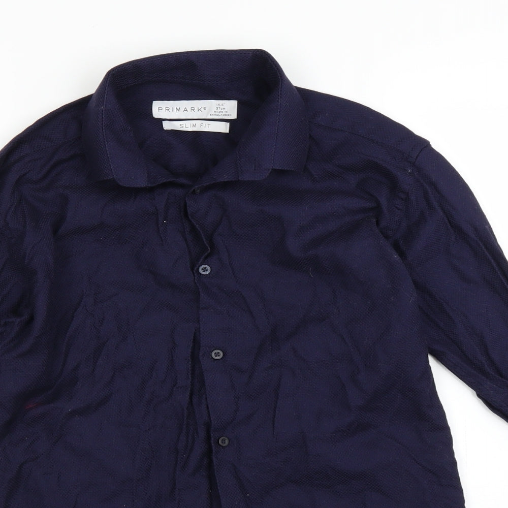 Primark Mens Blue    Button-Up Size 14.5