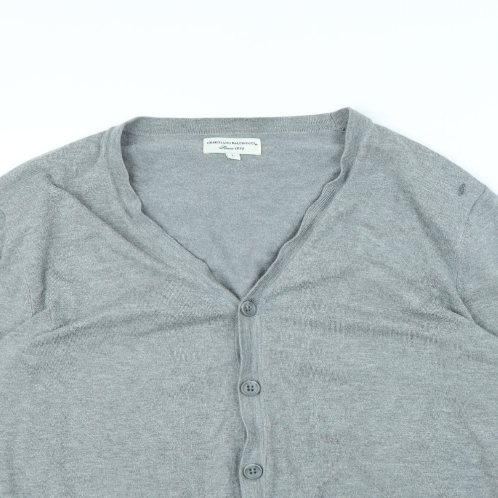 Christiano Baldinucci Womens Grey   Cardigan Jumper Size L