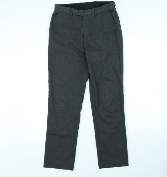 Banner Mens Grey   Dress Pants Trousers Size 30 in L30 in