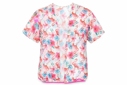 Tu Girls White Floral  Cardigan Jumper Size 8 Years  - Flamingo