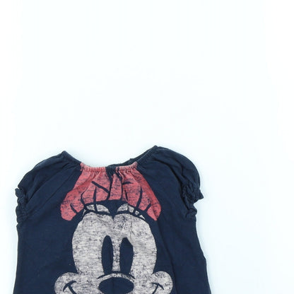 Next Baby Blue   Basic T-Shirt Size 3-6 Months  - Minnie mouse