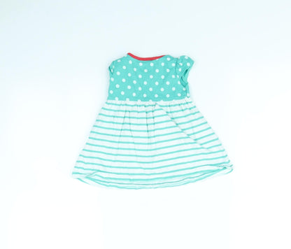NEXT Girls Green Striped  Fit & Flare  Size 3-6 Months