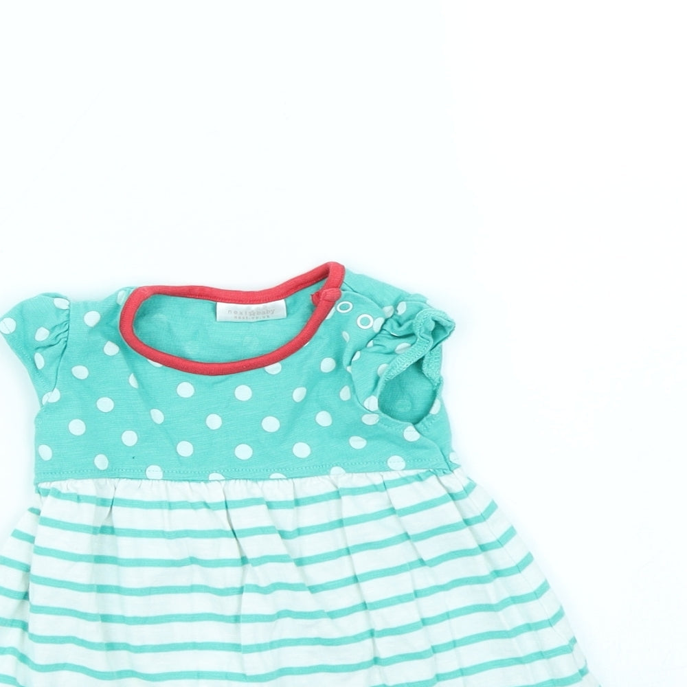 NEXT Girls Green Striped  Fit & Flare  Size 3-6 Months