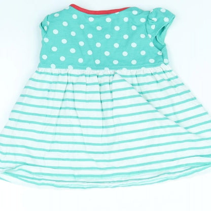 NEXT Girls Green Striped  Fit & Flare  Size 3-6 Months