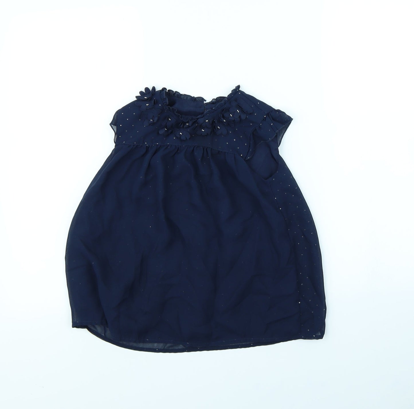 George Girls Blue  Ramie Fit & Flare  Size 8 Years