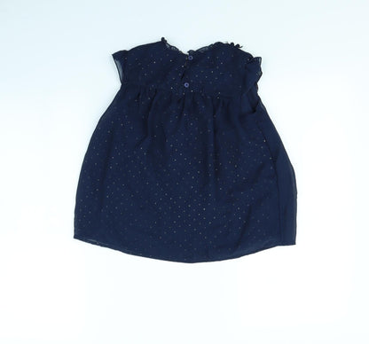 George Girls Blue  Ramie Fit & Flare  Size 8 Years