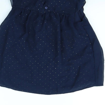George Girls Blue  Ramie Fit & Flare  Size 8 Years