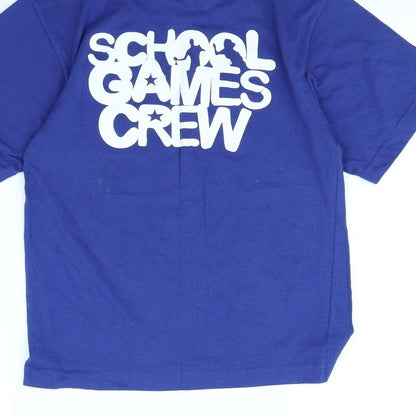 Blue Max Boys Blue   Basic T-Shirt Size 9 Years  - school games crew