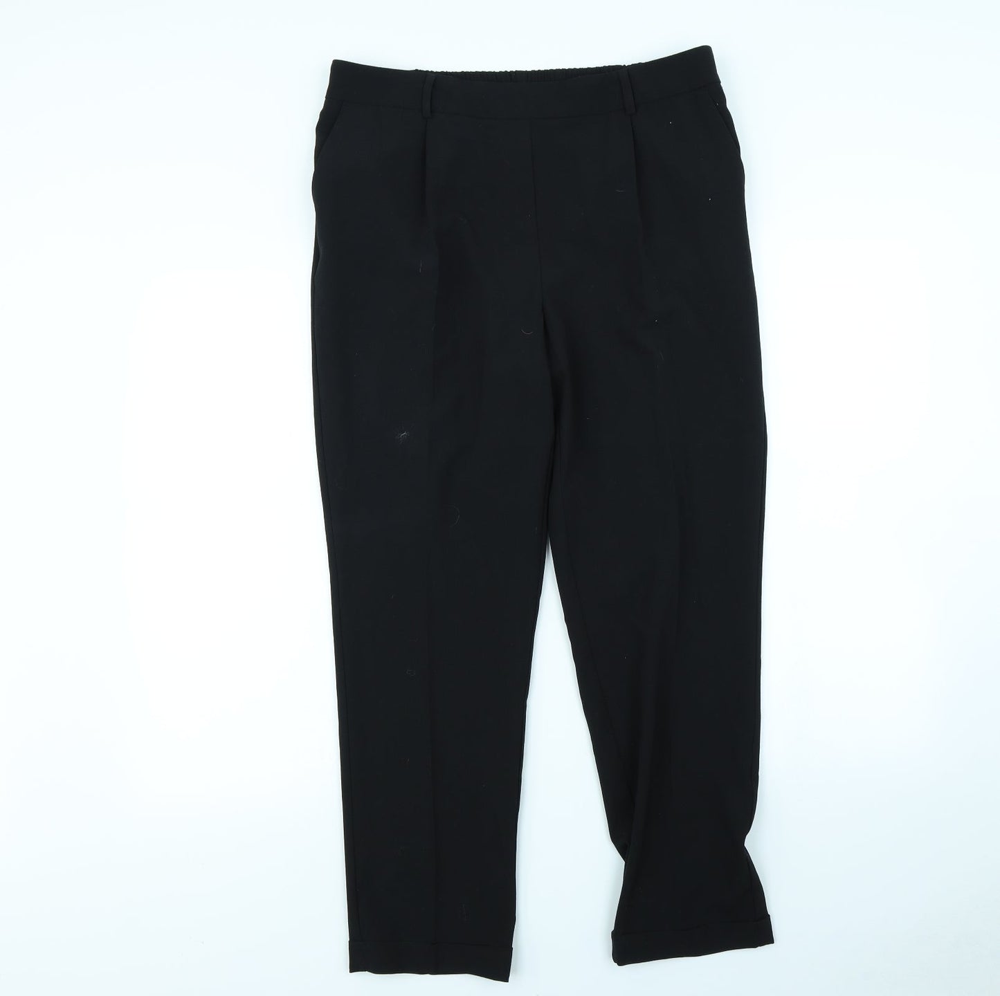 Womens UK Size 14 Papaya Regular Fit Dress Pants Black Trousers