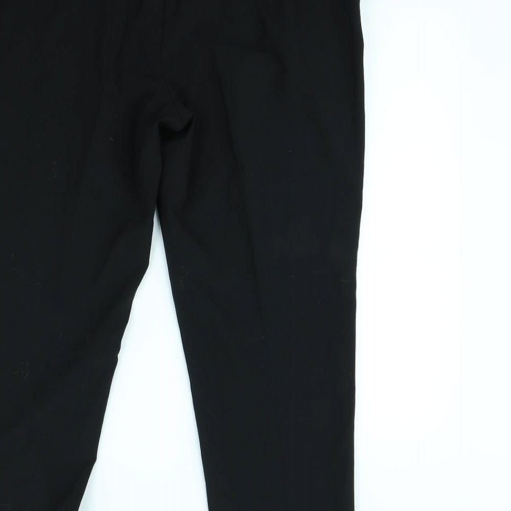 Womens UK Size 14 Papaya Regular Fit Dress Pants Black Trousers