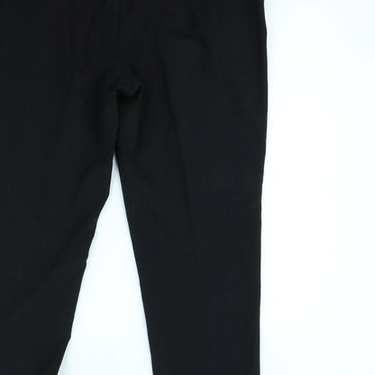 Womens UK Size 14 Papaya Regular Fit Dress Pants Black Trousers
