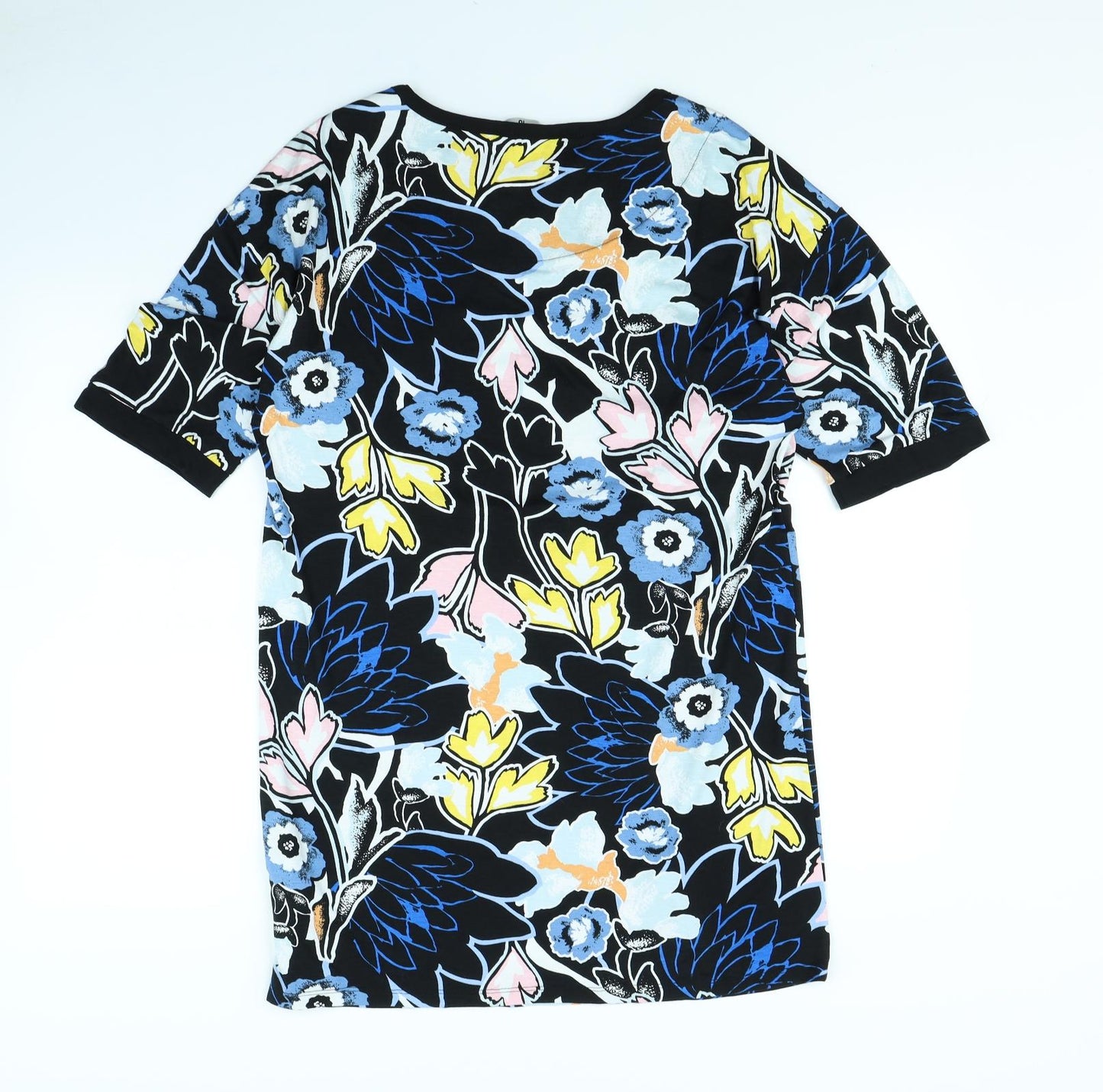 TU Womens Black Floral  T-Shirt Dress  Size 12