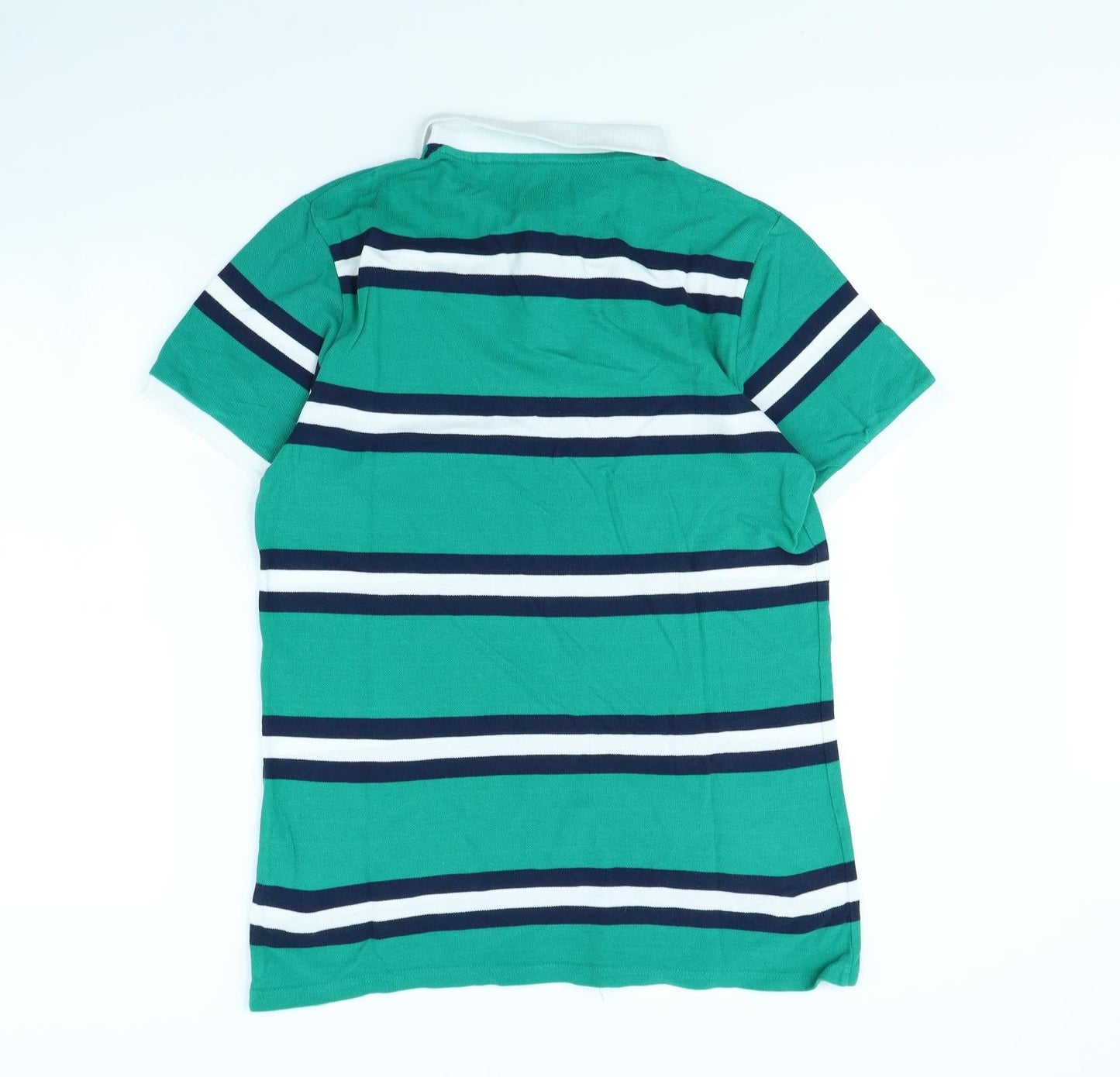 Primark Mens Green Striped   Polo Size L