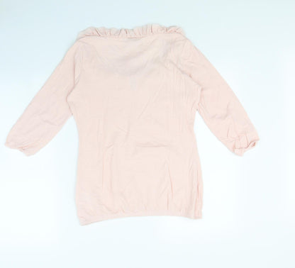 Womens UK Size M Spirit Pink Basic Blouse
