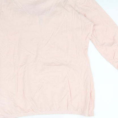 Womens UK Size M Spirit Pink Basic Blouse