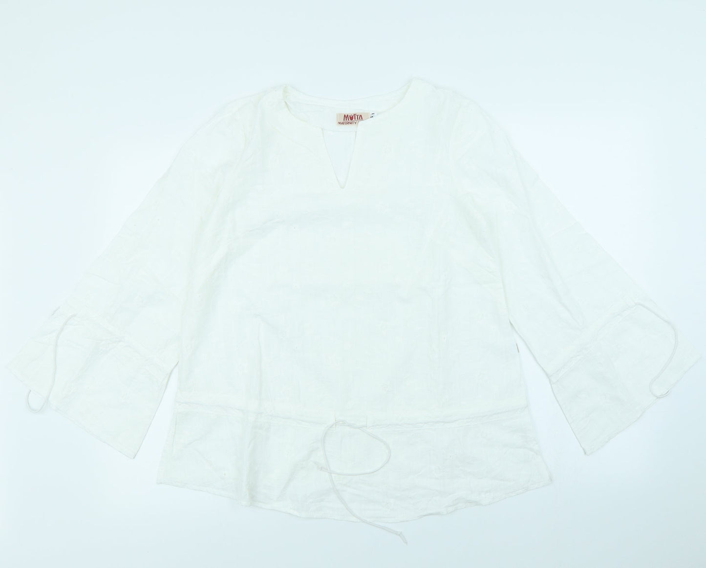Womens UK Size S Preworn White Basic Blouse