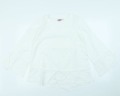 Womens UK Size S Preworn White Basic Blouse