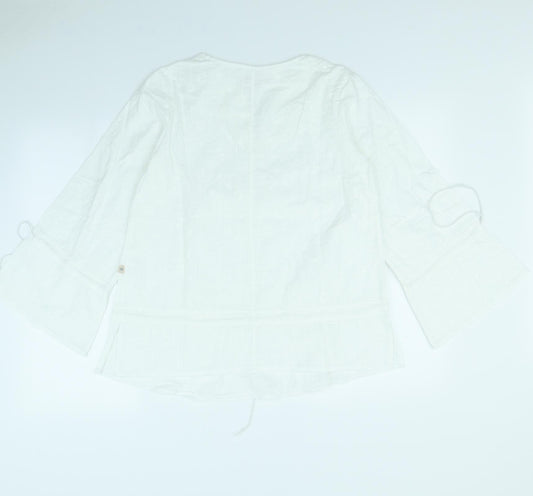 Womens UK Size S Preworn White Basic Blouse