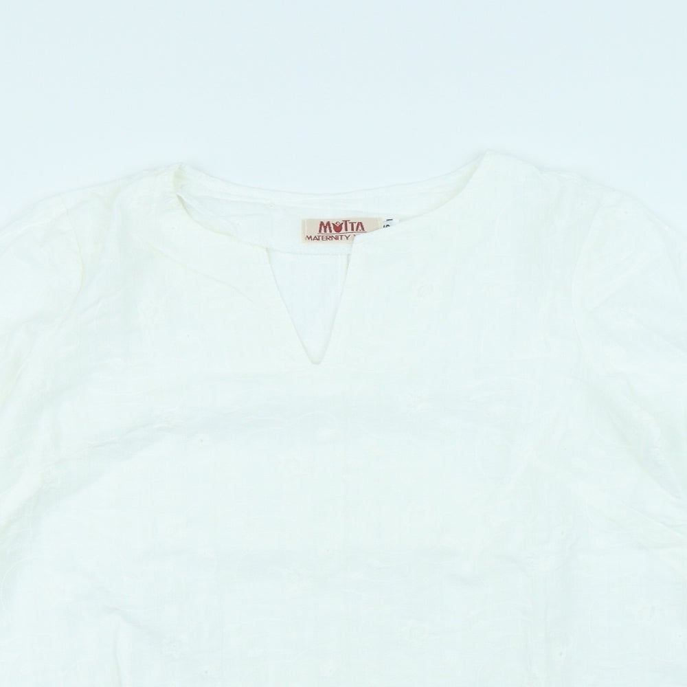 Womens UK Size S Preworn White Basic Blouse
