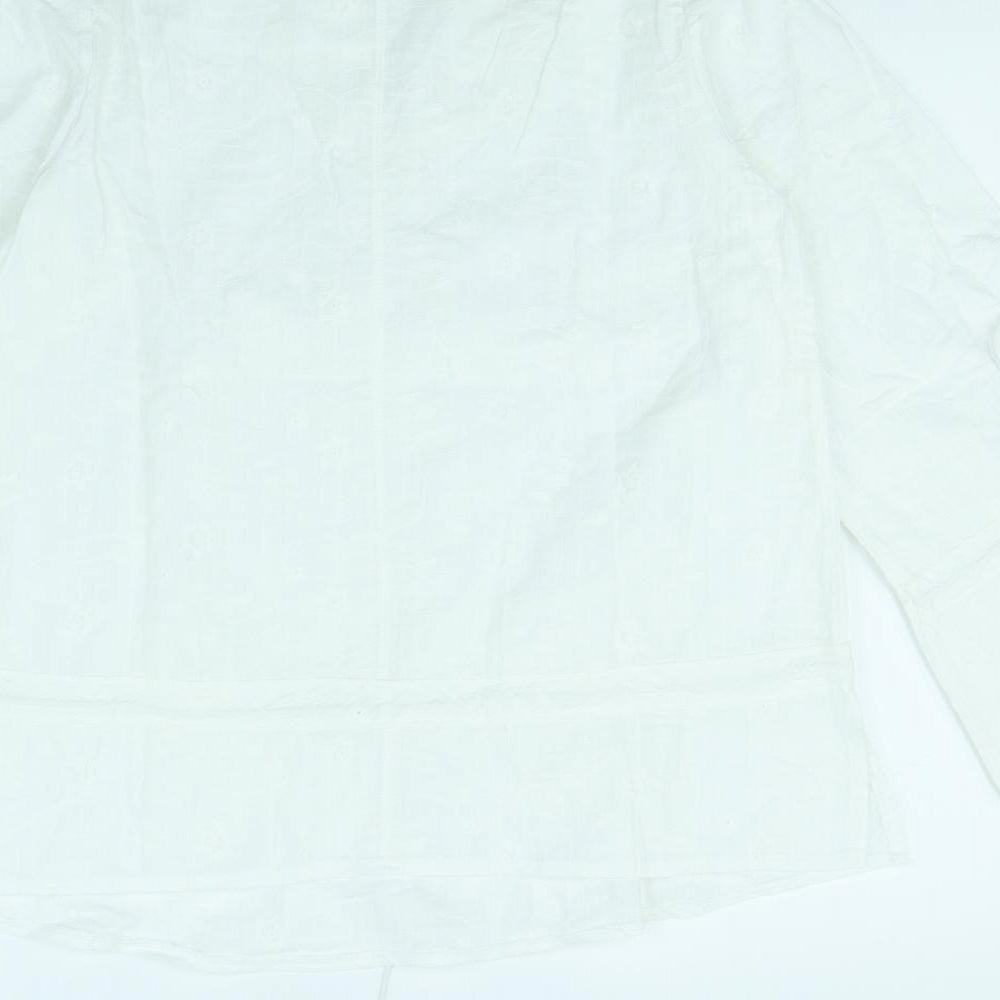 Womens UK Size S Preworn White Basic Blouse