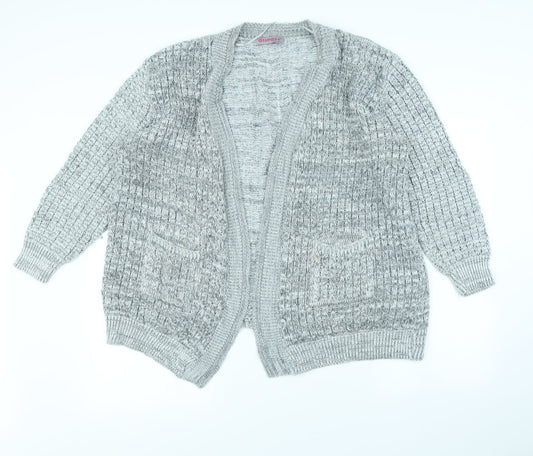 Glimpse Womens Grey   Cardigan Jumper Size L