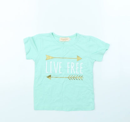 Samgami Girls Blue   Basic T-Shirt Size 6 Years