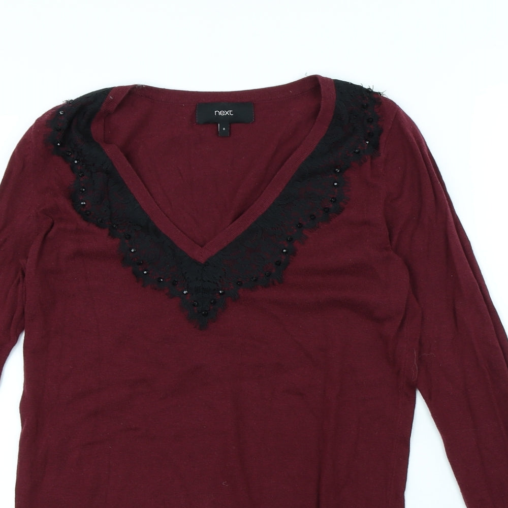 NEXT Womens Red   Pullover Jumper Size 8