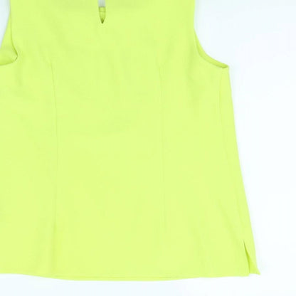 Womens UK Size 10 Dorothy Perkins Yellow Basic Tank