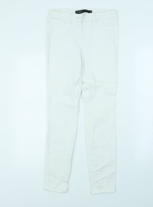 NEXT Womens White   Skinny Jeans Size 8 L30 in