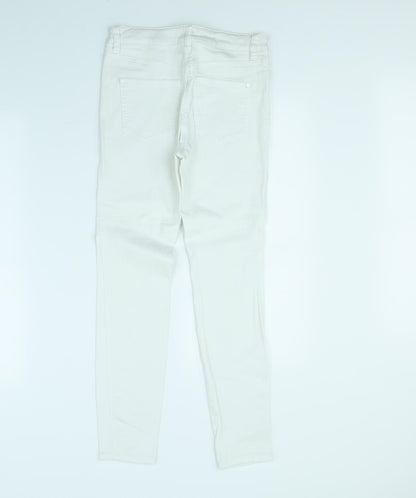 NEXT Womens White   Skinny Jeans Size 8 L30 in
