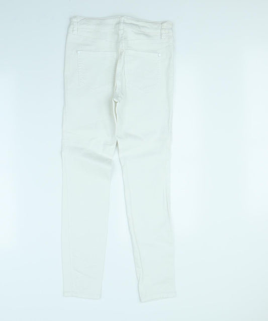 NEXT Womens White   Skinny Jeans Size 8 L30 in