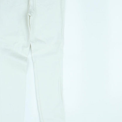 NEXT Womens White   Skinny Jeans Size 8 L30 in