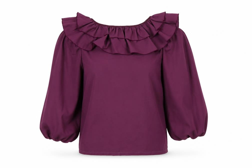Womens UK Size 10 Preworn Purple Basic Blouse