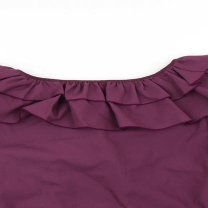 Womens UK Size 10 Preworn Purple Basic Blouse
