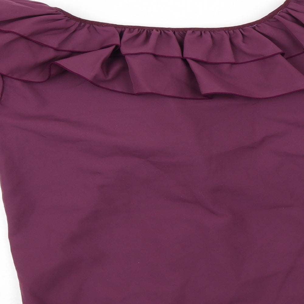 Womens UK Size 10 Preworn Purple Basic Blouse