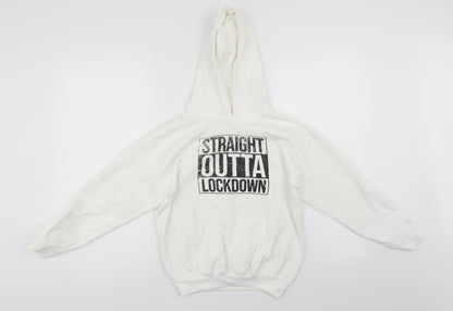 Womens White   Pullover Hoodie Size XS