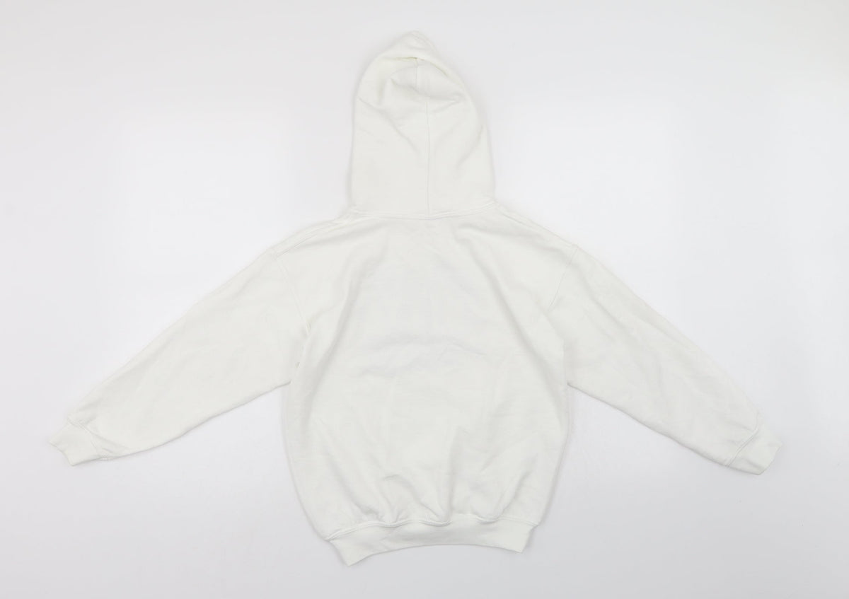 Womens White   Pullover Hoodie Size XS