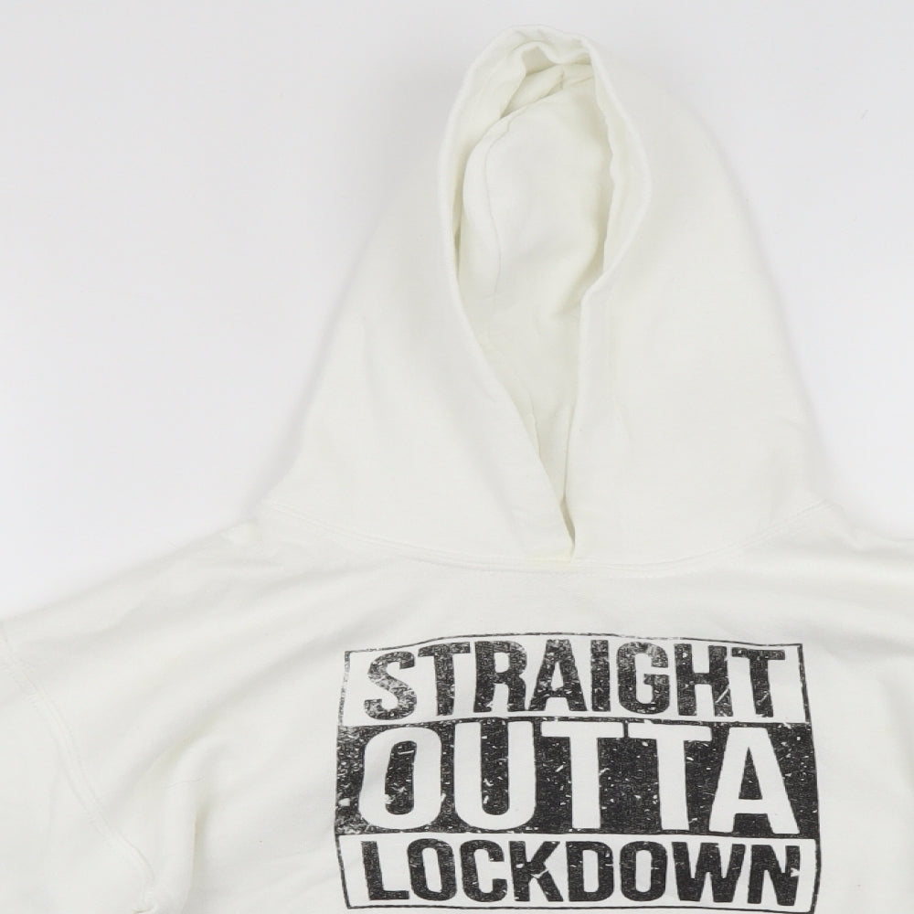 Womens White   Pullover Hoodie Size XS
