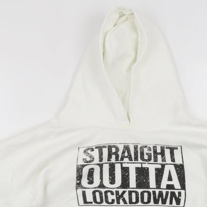 Womens White   Pullover Hoodie Size XS